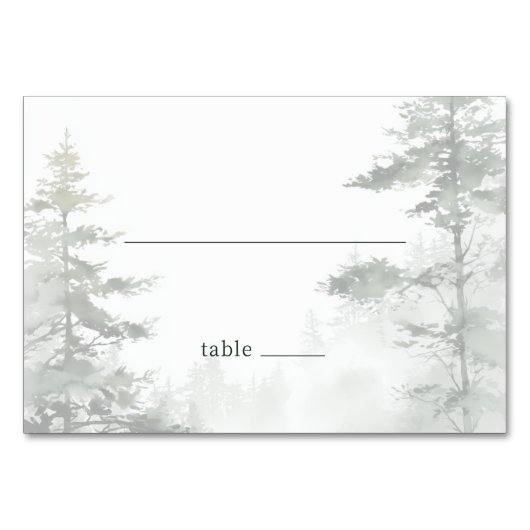 Serene Gray Misty Forest テーブルナンバー (正面)