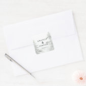 Serene Gray Misty Forest Scene スクエアシール (封筒)