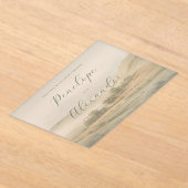 Serene Green Landscape Wedding Invitation アクリル招待状 (レイダウン)
