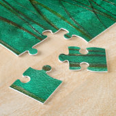 serene green pond with lilypads ジグソーパズル (側面)