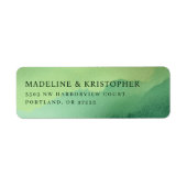 Serene Green Watercolor Gradient ラベル (正面)