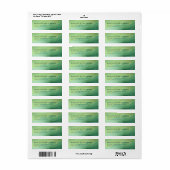 Serene Green Watercolor Gradient ラベル (フルシート)