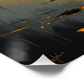 serene harbor at sunset ポスター (コーナー)