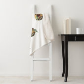 "Serene Harmony: Lotus Silhouette with Nature Symb シェルパブランケット (インサイチュ)