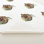 "Serene Harmony: Lotus Silhouette with Nature Symb シェルパブランケット (3/4)