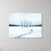 serene impressionist winter landscape canvas print キャンバスプリント (正面)