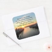 SERENE ISAIAH 41:10サンセットフォトデザイン スクエアシール (封筒)