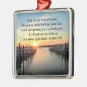 SERENE ISAIAH 41:10サンセットフォトデザイン メタルオーナメント (左)