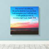 SERENE ISAIAH 41:10日の出の写真 キャンバスプリント (インサイチュ (ウッドフロア))