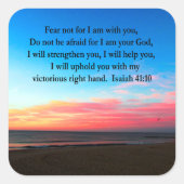SERENE ISAIAH 41:10日の出の写真 スクエアシール (正面)