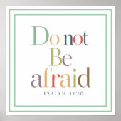 Serene Isaiah 41 10 Do Not Be Afraid Aesthetic ポスター (正面)