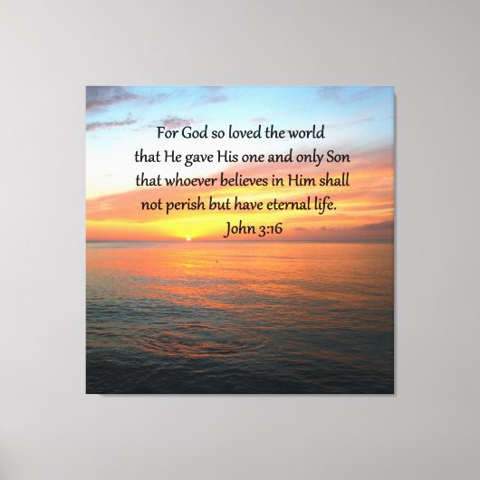 SERENE JOHN 3:16日の出の写真 キャンバスプリント (正面)