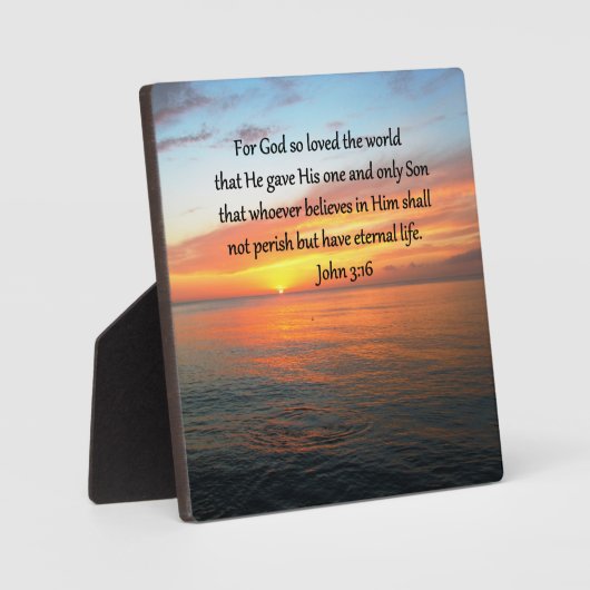 SERENE JOHN 3:16日の出の写真 フォトプラーク (正面)