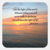 SERENE JOHN 8:12日の出海 スクエアシール (正面)