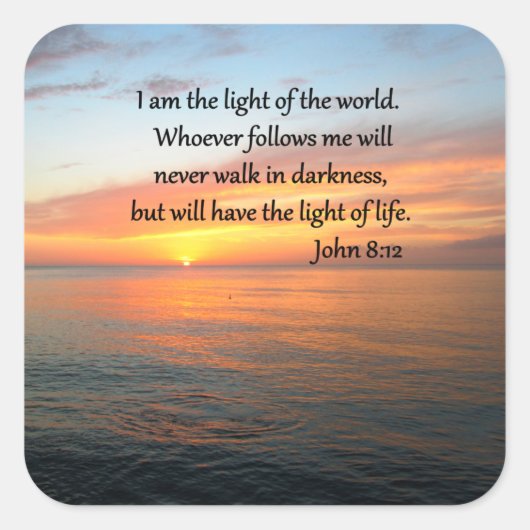 SERENE JOHN 8:12日の出海 スクエアシール (正面)