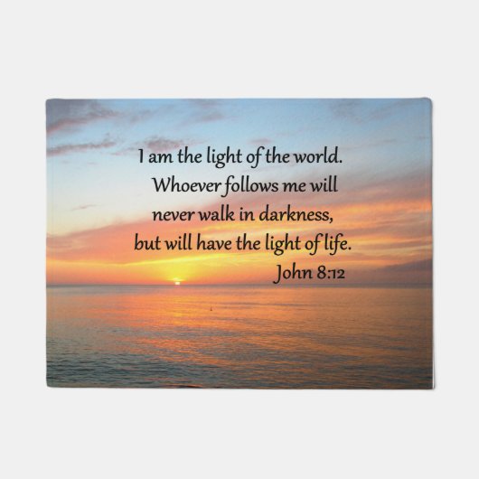 SERENE JOHN 8:12日の出海 ドアマット (正面)