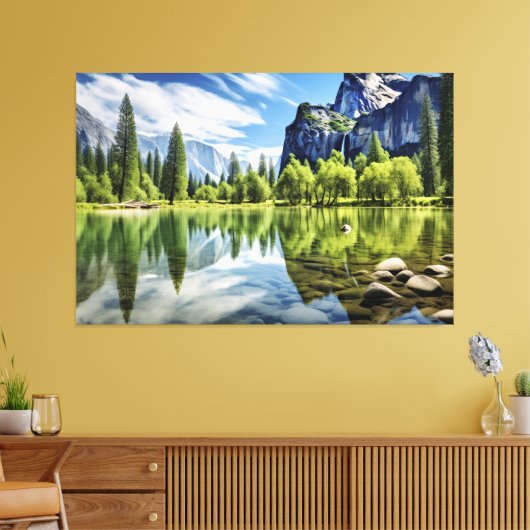 Serene Lagoon キャンバスプリント (インサイチュ (リビング))