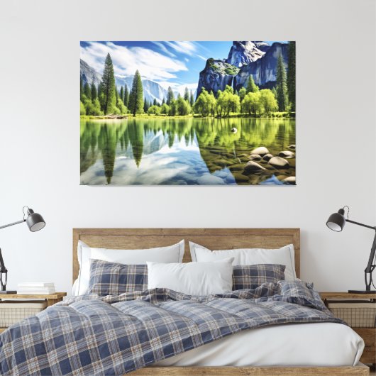 Serene Lagoon キャンバスプリント (インサイチュ (寝室))