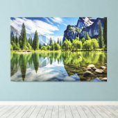 Serene Lagoon キャンバスプリント (インサイチュ (ウッドフロア))