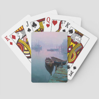 Serene Lake Cliff Mist Playing Cards トランプ