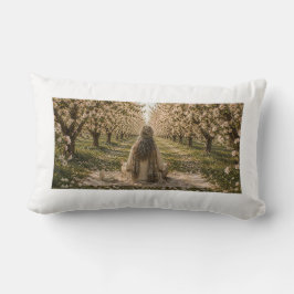 Serene Lakeside Botanical Nature Decorative Pillow ランバークッション