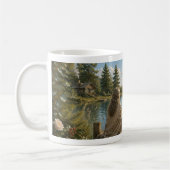 Serene Lakeside Botanical Nature Meditation Mug コーヒーマグカップ (左)