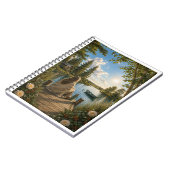Serene Lakeside Notebook | Peaceful Nature & Cotta ノートブック (左側)