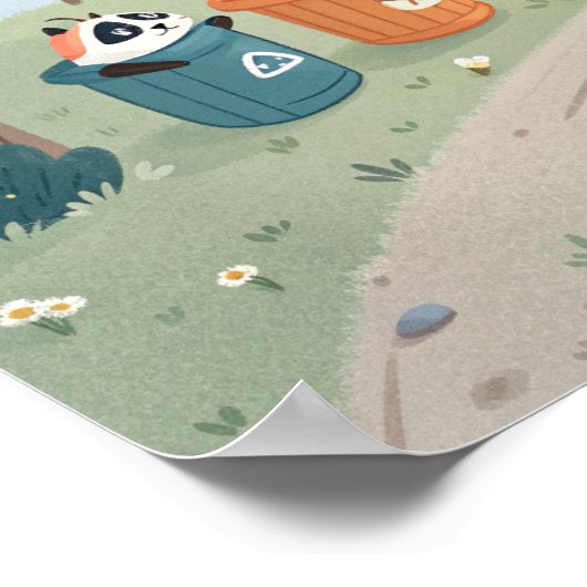 Serene Landscape with Humorous Twist ポスター (角)