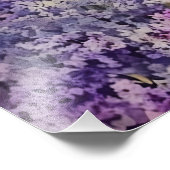 Serene Lavender Fields: A Watercolour Dream フォトプリント (角)