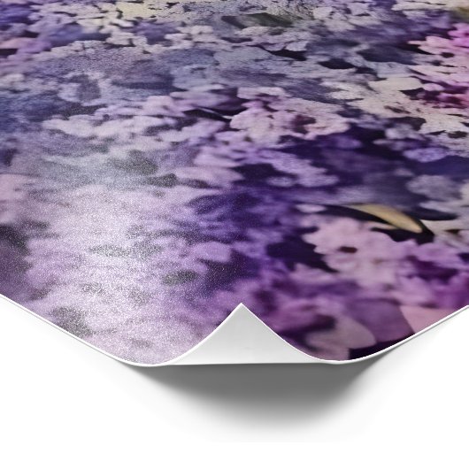 Serene Lavender Fields: A Watercolour Dream フォトプリント (角)