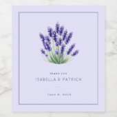 Serene Lavender Floral Minimalist ワインラベル (シングルラベル)