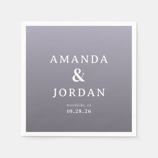 Serene Lavender Minimalist スタンダードカクテルナプキン (正面)