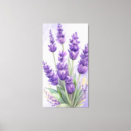 "Serene Lavender" - Minimalist Botanical Wall Art  キャンバスプリント