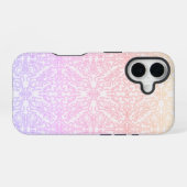 Serene Lavender & Mint Mandala Geometric Tile  iPhone 16ケース (裏面横)