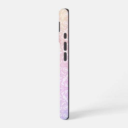 Serene Lavender & Mint Mandala Geometric Tile  iPhone 16ケース (左側面)