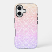 Serene Lavender & Mint Mandala Geometric Tile  iPhone 16ケース (裏面)