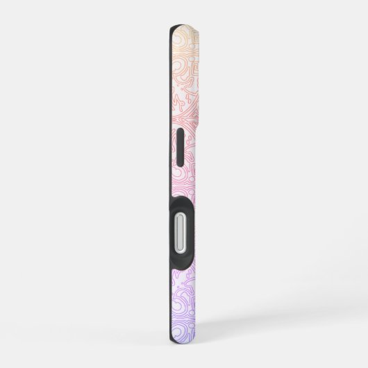 Serene Lavender & Mint Mandala Geometric Tile  iPhone 16ケース (右側面)