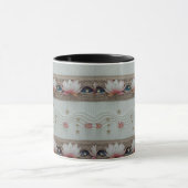 Serene Lotus Eye Floral Knit Combo Coffee Mug マグカップ (中央)