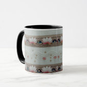 Serene Lotus Eye Floral Knit Combo Coffee Mug マグカップ (正面左)