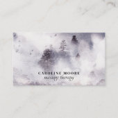 Serene Massage Therapy Mist Trees Watercolor 名刺 (正面)