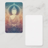 Serene Meditating Buddha Mandala - Spiritu 名刺 (正面/裏面)