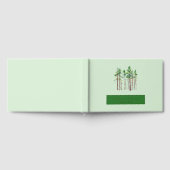 Serene Mint Watercolor Pine Trees ゲストブック (全面)