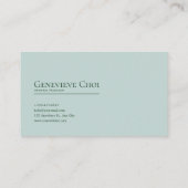 Serene Misty Lake Pale Pink Rose Floral Crescent 名刺 (裏面)
