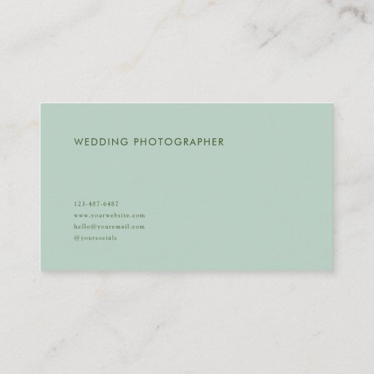 Serene Misty Lake Pale Pink Rose Zen Mountain 名刺 (裏面)