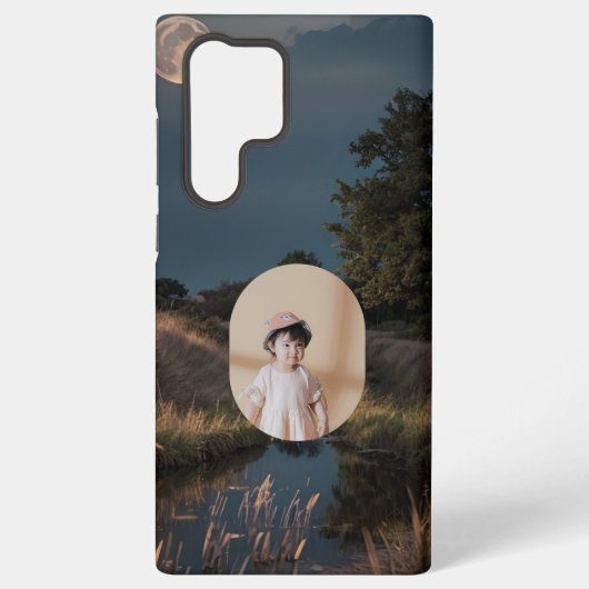 Serene Moonlight Landscape Case Samsung Galaxyケース (裏面)