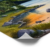 Serene Mountain and Treesのポスター ポスター (角)