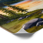 Serene Mountain and Treesのポスター ポスター (角)