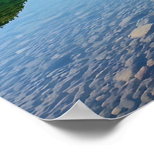 Serene Mountain Lake Reflection ポスター (角)