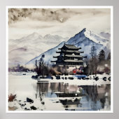 Serene Mountain Pagoda, winter poster ポスター (正面)