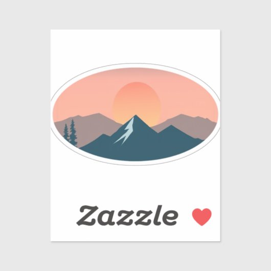 Serene Mountain Sunset シール (シート)
